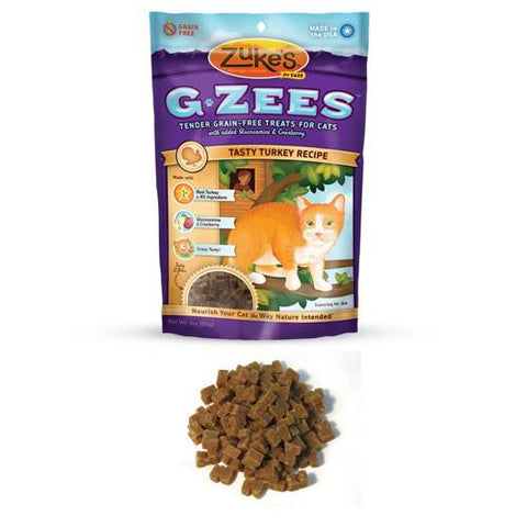 Zuke's Cat Treats - G Zees Turkey Grain Free - 3 Oz - Case Of 12