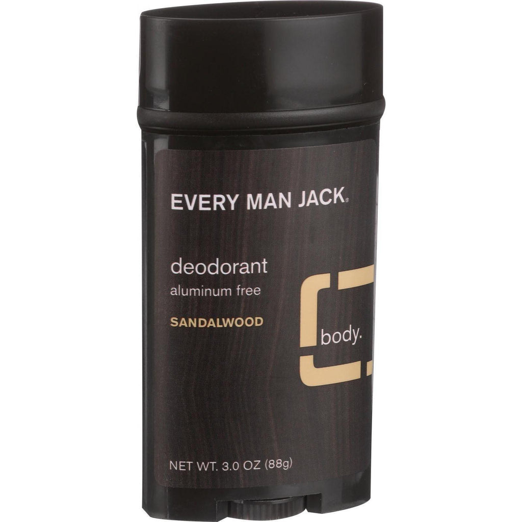 Every Man Jack Body Deodorant - Sandalwood - Aluminum Free - 3 Oz