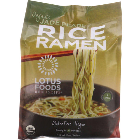 Lotus Foods Ramen - Organic - Jade Pearl Rice - 4 Ramen Cakes - 10 Oz - Case Of 6