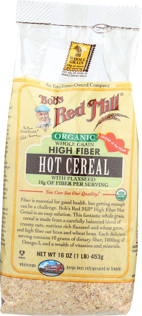 Bob's Red Mill Organic Whole Grain High Fiber Hot Cereal - 16 Oz - Case Of 4