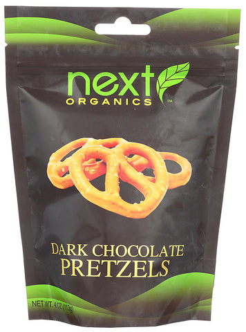 Next Organics Dark Chocolate - Pretzels - Case Of 6 - 4 Oz.