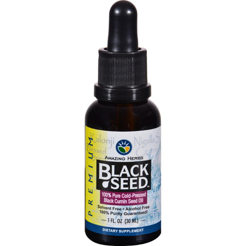 Amazing Herbs Black Seed Oil - Cold Pressed - Premium - 1 Fl Oz