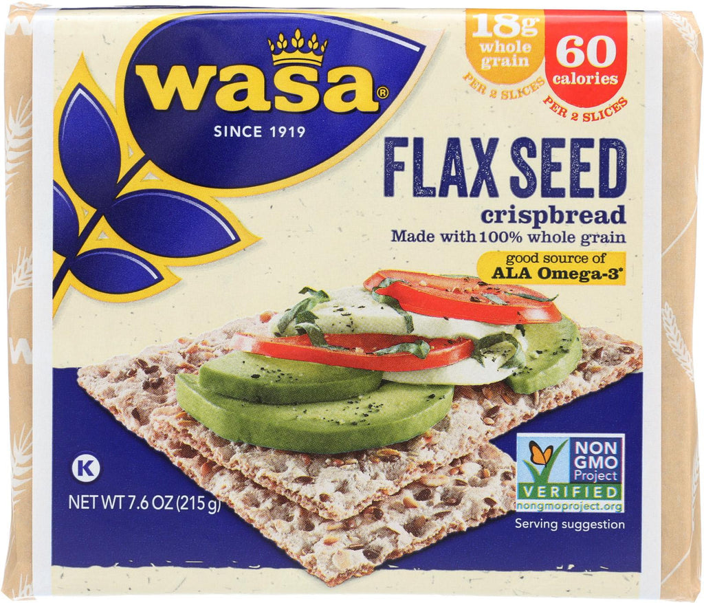 Wasa Crispbread Flax Seed - Case Of 12 - 7.6 Oz.