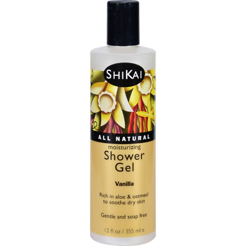 Shikai Products Shower Gel - Vanilla - 12 Oz