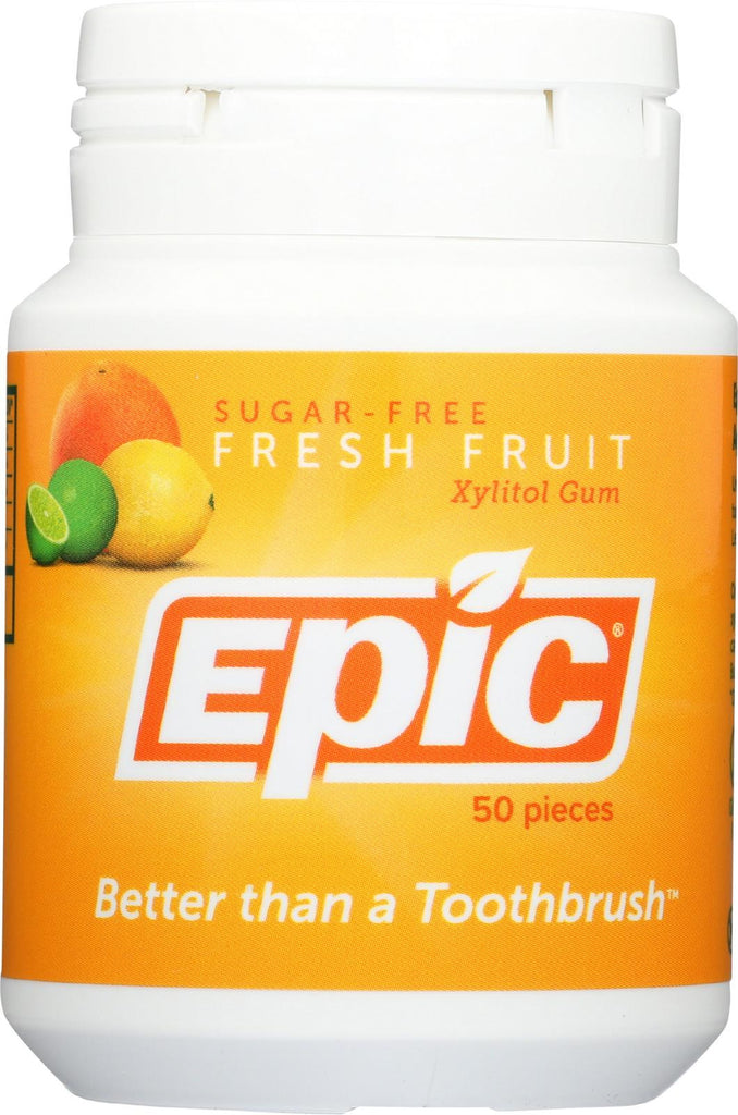 Epic Dental Xylitol Gum - Fresh Fruit - 50 Pieces