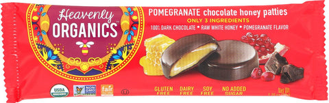 Heavenly Organics Heavenly Organic Chocolate Pomegranate - Chocolate Pomegranate - Case Of 16 - 1.2 Oz.