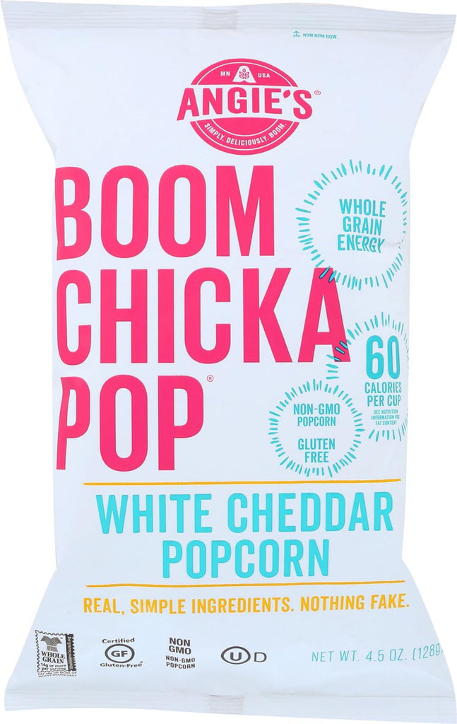 Angie's Kettle Corn Boom Chicka Pop White Cheddar Popcorn - Case Of 12 - 4.5 Oz.