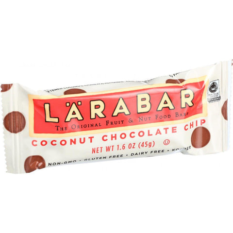 Larabar Fruit And Nut Bar - Coconut Chocolate Chip - 1.6 Oz Bars - Case Of 16