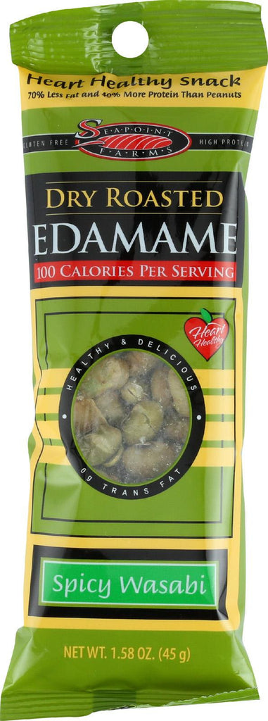 Seapoint Farms Edamame - Dry Roasted - Spicy Wasabi - 1.58 Oz - Case Of 12