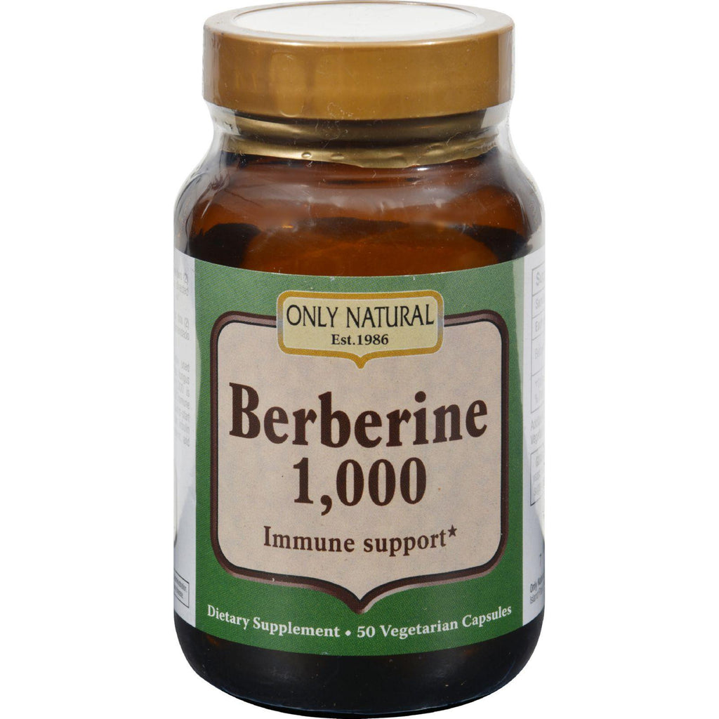 Only Natural Berberine - 1000 Mg - 50 Vegetarian Capsules