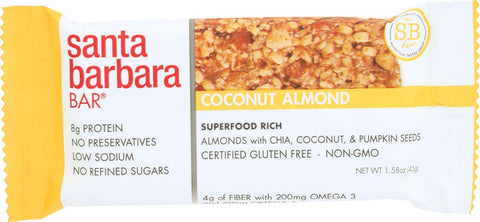 Santa Barbara Bars - Coconut Almond - Pack Of 12