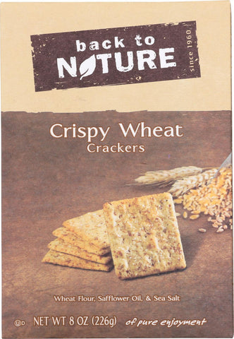 Back To Nature Crispy Crackers - Wheat - Case Of 6 - 8 Oz.