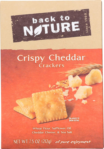 Back To Nature Crispy Cheddar - Case Of 6 - 7.5 Oz.