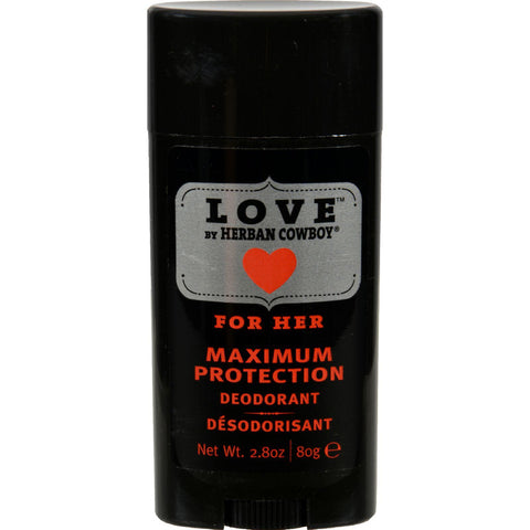 Herban Cowboy Deodorant - Love Maximum Protection - 2.8 Oz