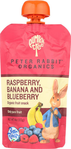 Peter Rabbit Organics Fruit Snacks - Raspberry, Banana And Blueberry - Case Of 10 - 4 Oz.