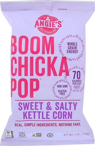 Angie's Kettle Corn Boom Chicka Pop Sweet And Salty Popcorn - Case Of 12 - 7 Oz.