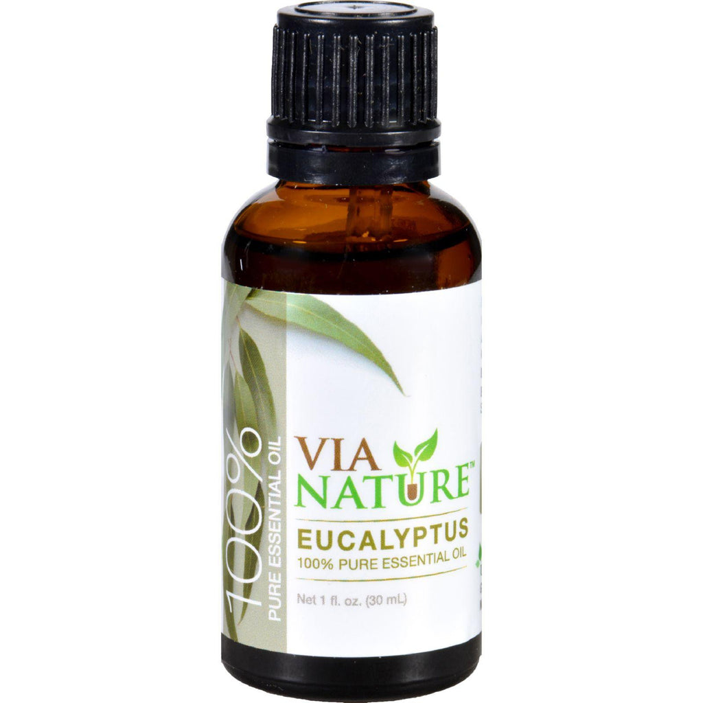 Via Nature Essential Oil - 100 Percent Pure - Eucalyptus - Single - 1 Fl Oz