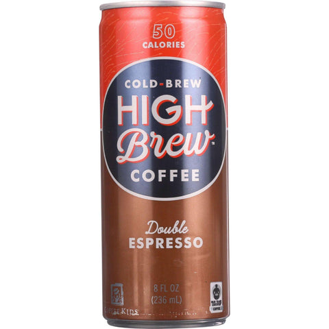 High Brew Coffee Coffee - Ready To Drink - Double Espresso - 8 Oz - Case Of 12