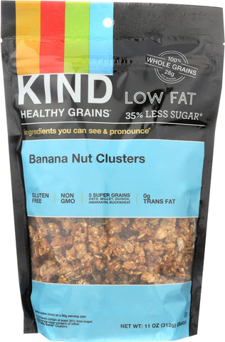 Kind Clusters - Granola - Healthy Grains - Banana Nut - 11 Oz - Case Of 6