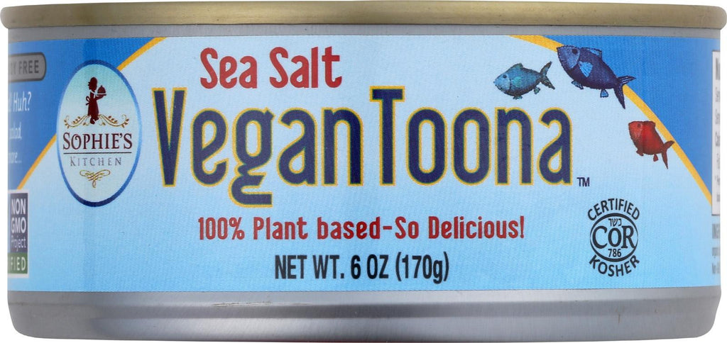 Sophie's Kitchen Vegan Toona - Sea Salt - Case Of 12 - 6 Oz.