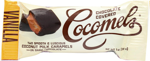 Cocomel Dark Chocolate Covered Cocomels - Vanilla - Case Of 15 - 1 Oz.