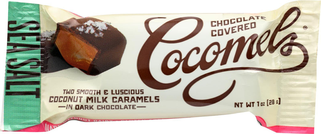 Cocomel Dark Chocolate Covered Cocomels - Sea Salt - Case Of 15 - 1 Oz.