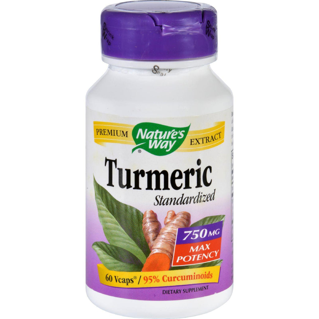 Nature's Way Turmeric - Maximum Potency - 750 Mg - 60 Vegetarian Capsules