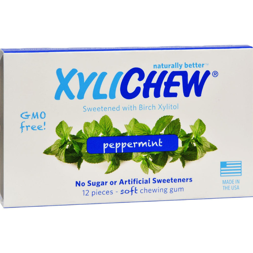 Xylichew Gum - Peppermint - Counter Display - 12 Pieces - 1 Case