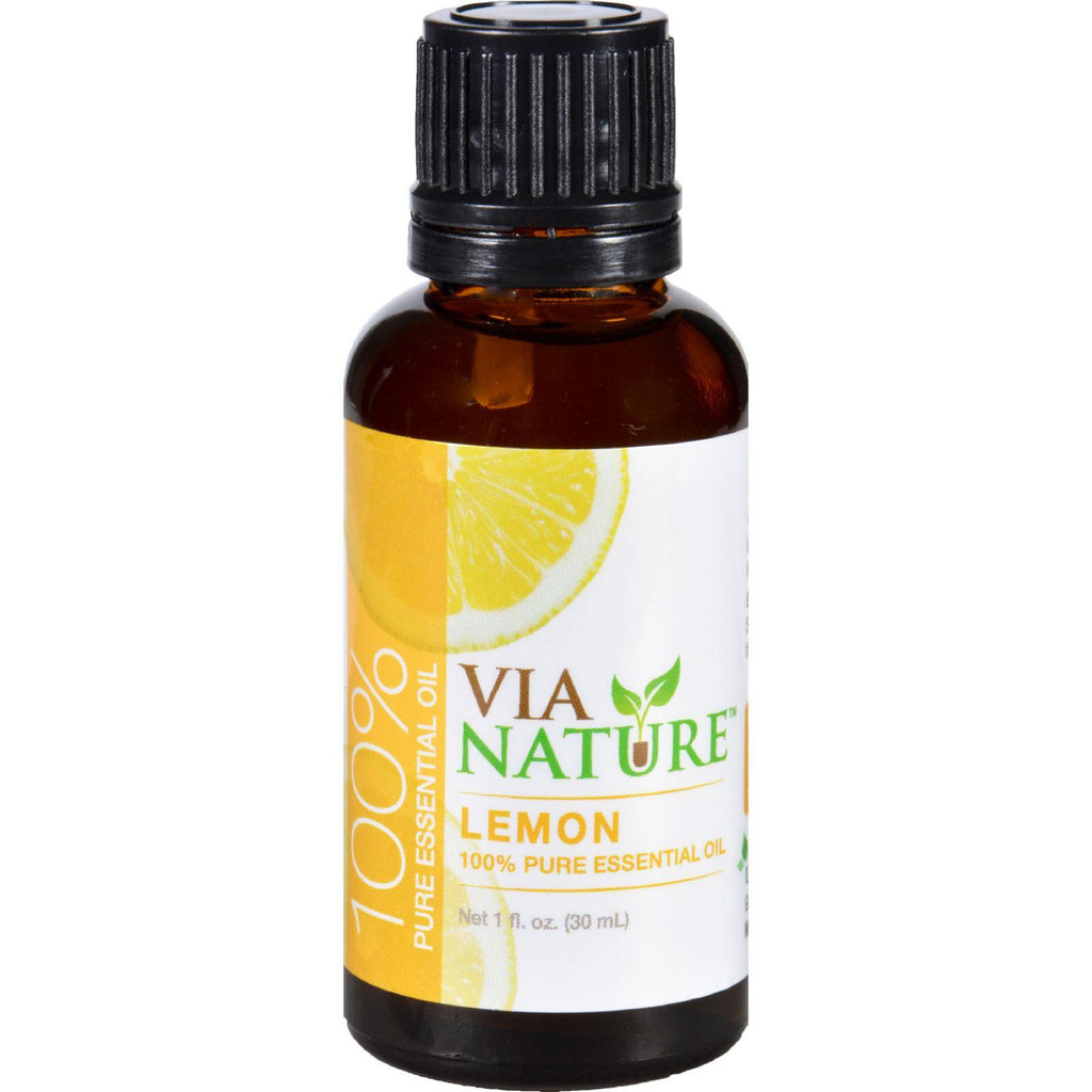 Via Nature Essential Oil - 100 Percent Pure - Lemon - 1 Fl Oz