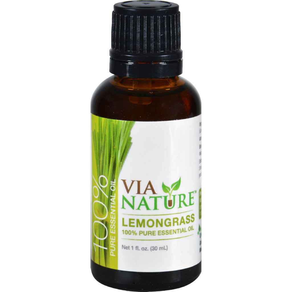 Via Nature Essential Oil - 100 Percent Pure - Lemongrass - 1 Fl Oz