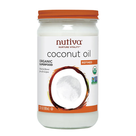 Nutiva Organic Coconut Oil - Refined - Case Of 6 - 23 Fl Oz.