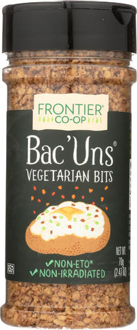 Frontier Herb Bac Uns - Bacon Less Bits - 2.47 Oz Bottle