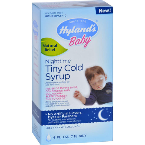 Hylands Homepathic Cold Syrup - Nighttime Tiny - Baby - 4 Fl Oz