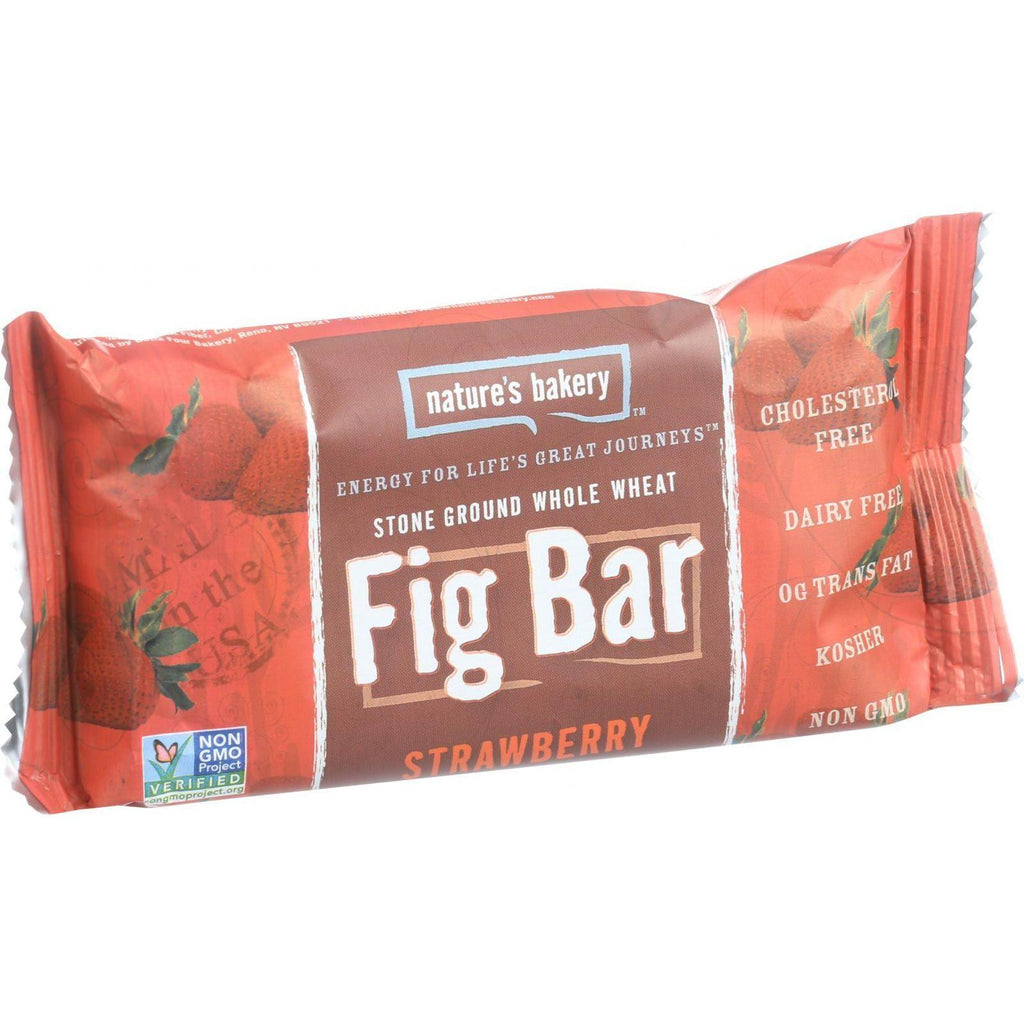 Nature's Bakery Stone Ground Whole Wheat Fig Bar - Strawberry - 2 Oz - Case Of 12