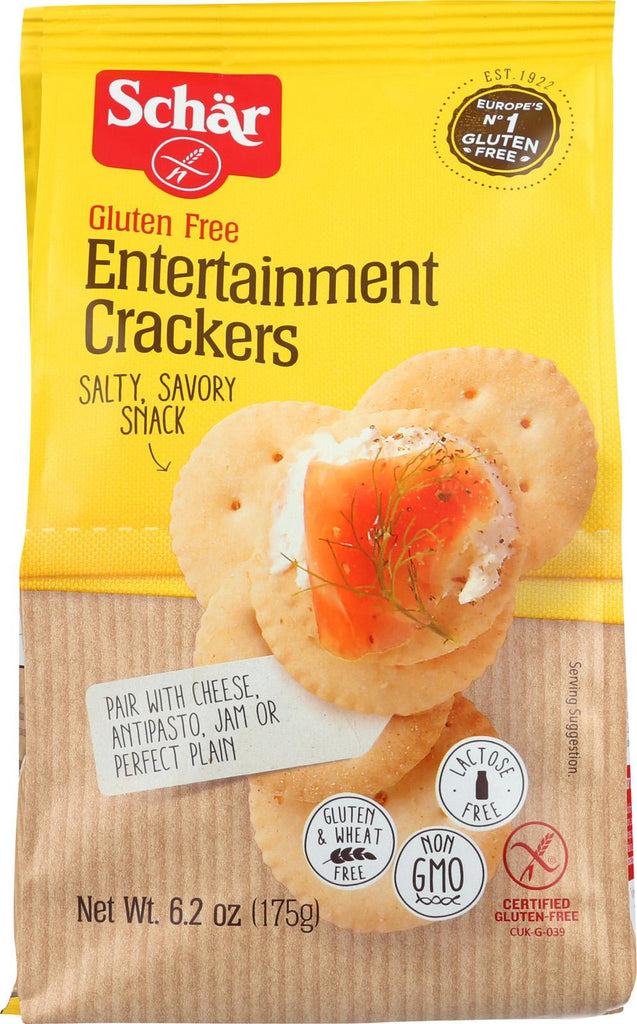 Schar Entertainment Crackers Gluten Free - Case Of 6 - 6.2 Oz.