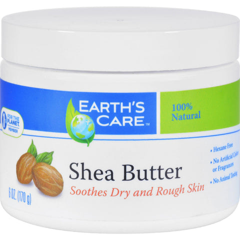 Earth's Care Shea Butter - 100 Percent Pure - Natural - 6 Oz