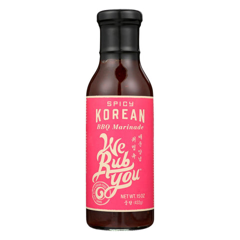 We Rub You Bbq Marinada - Spicy Korean - Case Of 6 - 15 Oz.