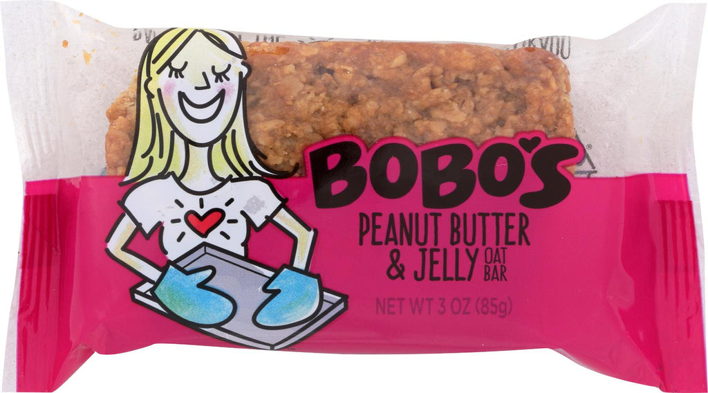 Bobo's Oat Bars Peanut Butter And Jelly Bars - Gluten Free - Case Of 12 - 3 Oz.