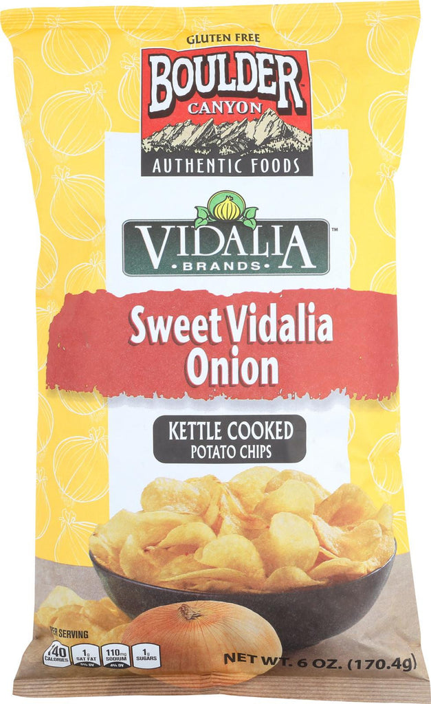 Boulder Canyon Natural Foods Kettle Chips - Vidalia Onion - Case Of 12 - 6 Oz.