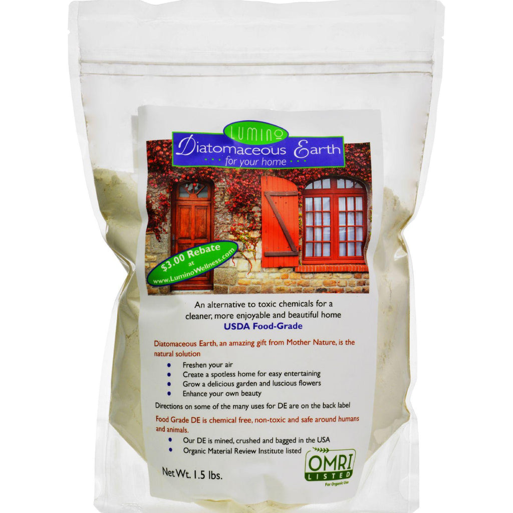 Lumino Home Diatomaceous Earth - Food Grade - Home - 1.5 Lb