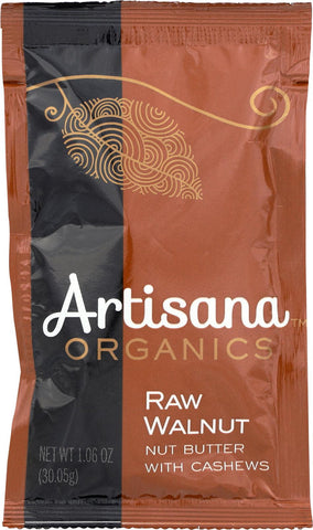 Artisana Organic Raw Walnut Butter - Squeeze Packs - 1.06 Oz - Case Of 10