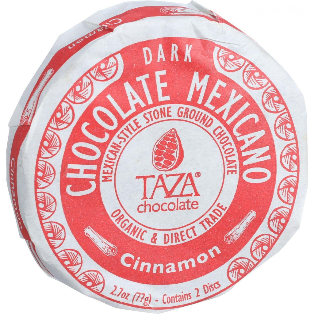 Taza Chocolate Organic Chocolate Mexicano Discs - 50 Percent Dark Chocolate - Cinnamon - 2.7 Oz - Case Of 12