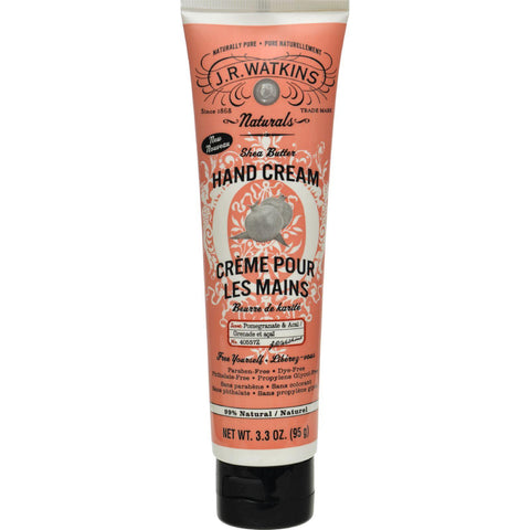 J.r. Watkins Hand Cream - Pomegranate And Acai - 3.3 Oz