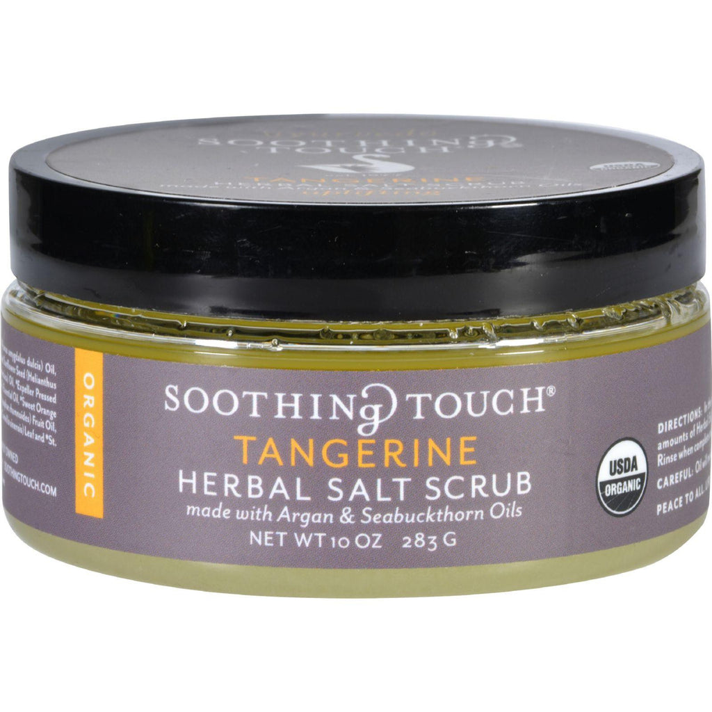 Soothing Touch Scrub - Organic - Salt - Herbal - Tangerine - 10 Oz