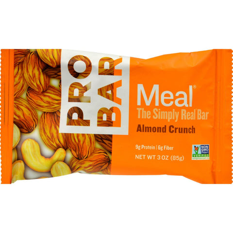 Probar Meal Bar - Organic - Almond Crunch - 3 Oz - 1 Case