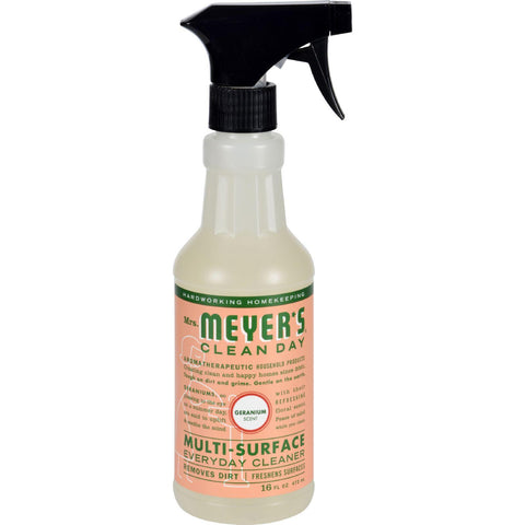 Mrs. Meyer's Multi Surface Spray Cleaner - Geranium - 16 Fl Oz - Case Of 6