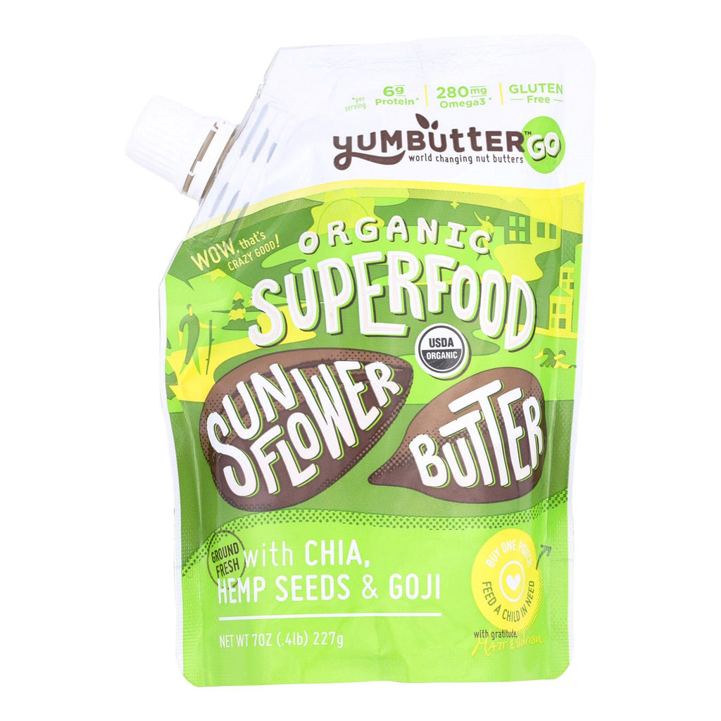 Yumbutter Superfood - Sunflower Butter - Case Of 6 - 7 Oz.