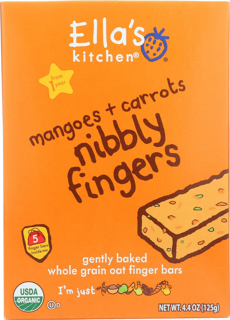 Ella's Kitchen Nibbly Fingers - Mangoes Carrots - Case Of 12 - 4.4 Oz.