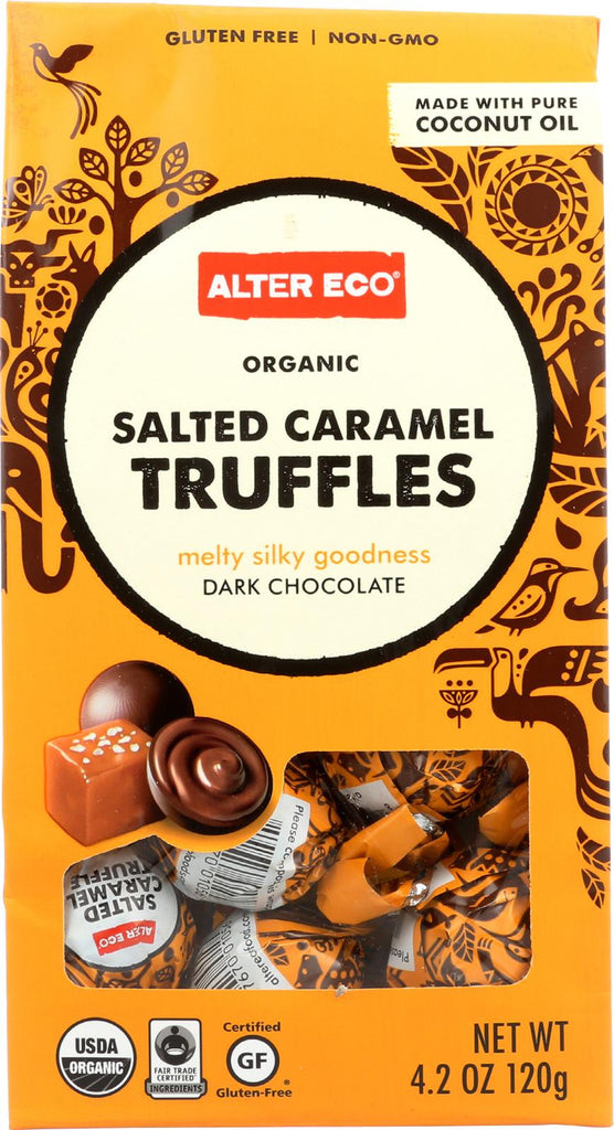 Alter Eco Americas Truffles - Salted Caramel - Case Of 8 - 4.2 Oz.