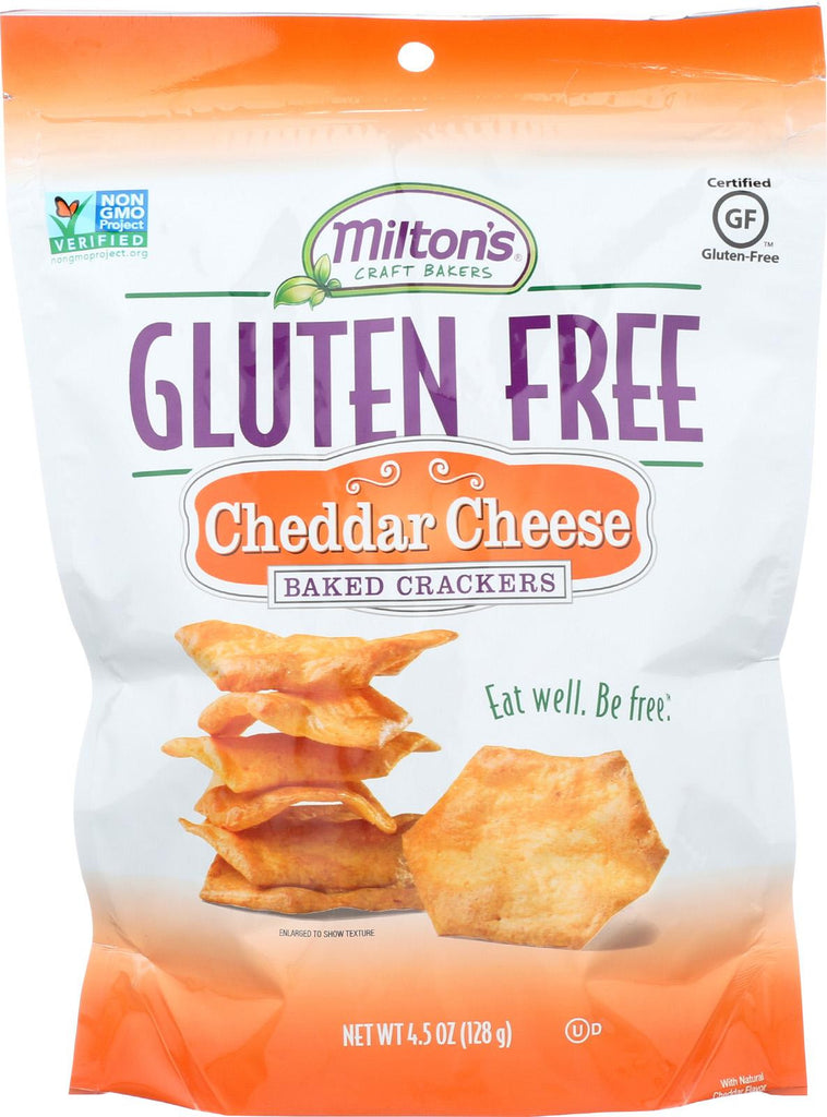 Miltons Gluten Free Baked Crackers - Cheddar Cheese - Case Of 12 - 4.5 Oz.